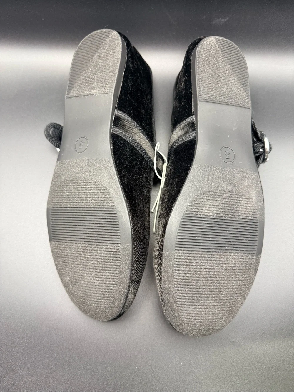 art class - Black Velvet Mary Janes with Buckle Strap